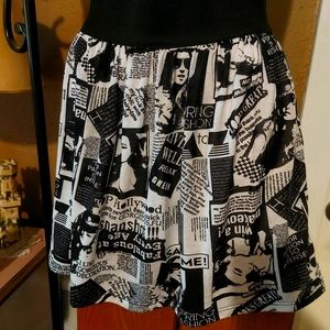 Newspaper print miniskirt - RESERVED